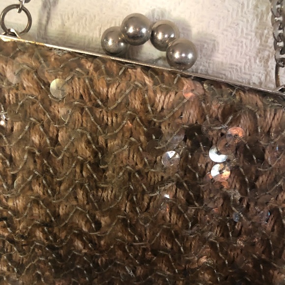 Small Vintage Sequined Handbag - Picture 4 of 7